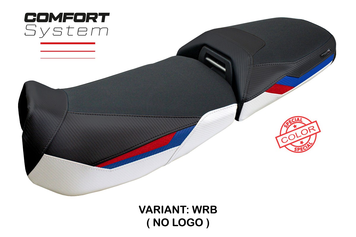 Rivestimento sella TPZ Ulma Comfort bianco-rosso-blu BMW R1300GS Adventure 2024-2025