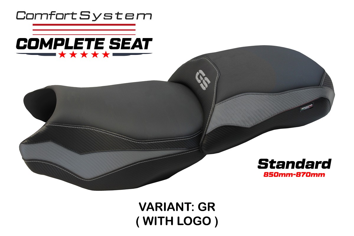 TPZ Mainz - Standard Comfort grey Complete saddle Logo BMW R1200GS 2013-2018