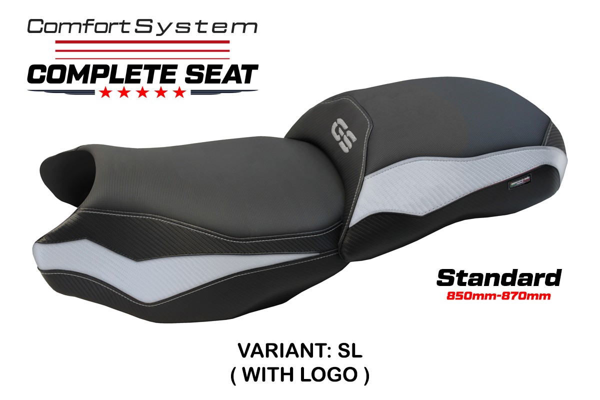 TPZ Paphos - Standard Comfort silver Complete saddle Logo BMW R1250GS 2019-2023