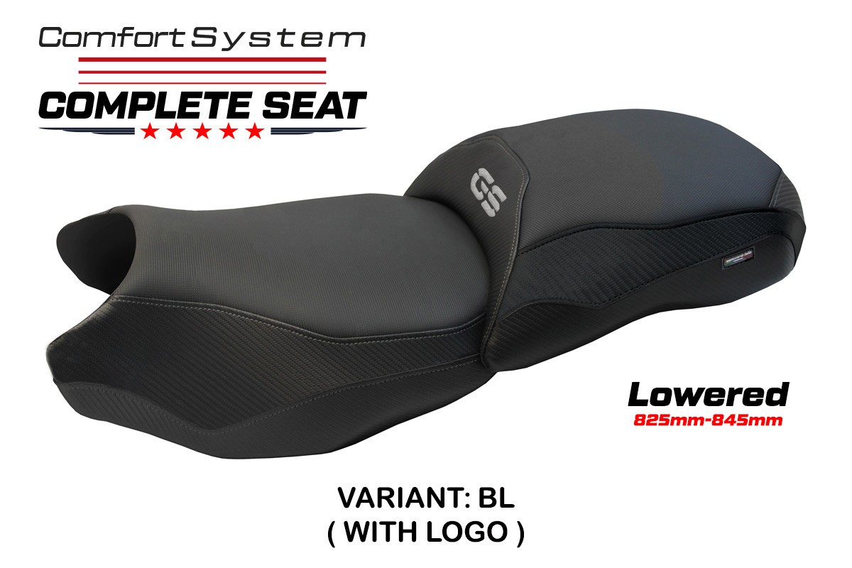 TPZ Lowered Paphos Comfort black Complete saddle Logo BMW R1250GS 2019-2023