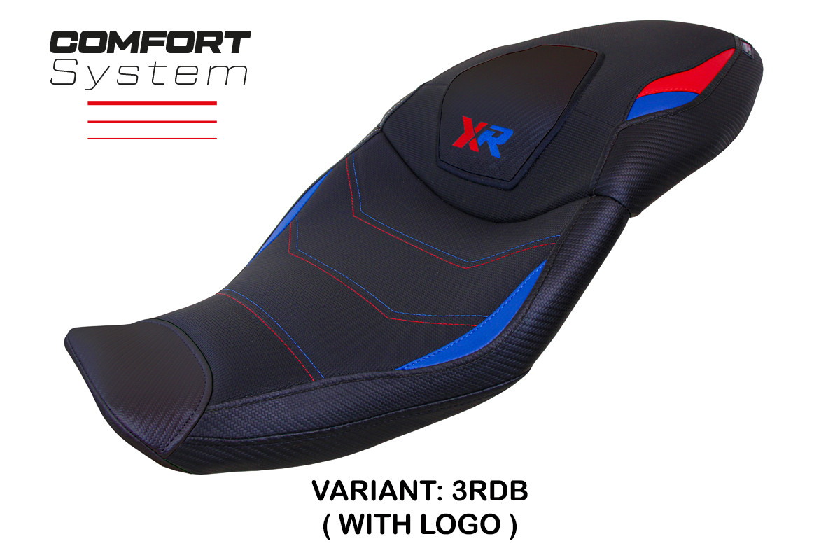 Rivestimento sella TPZ Dresden Comfort Logo rosso-blu BMW S1000XR 2020-2023