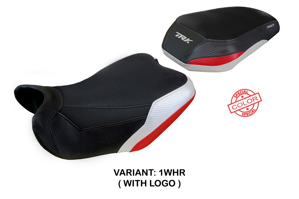 Rivestimento sella TPZ Taisha Logo bianco-rosso Benelli TRK702 2023-2025