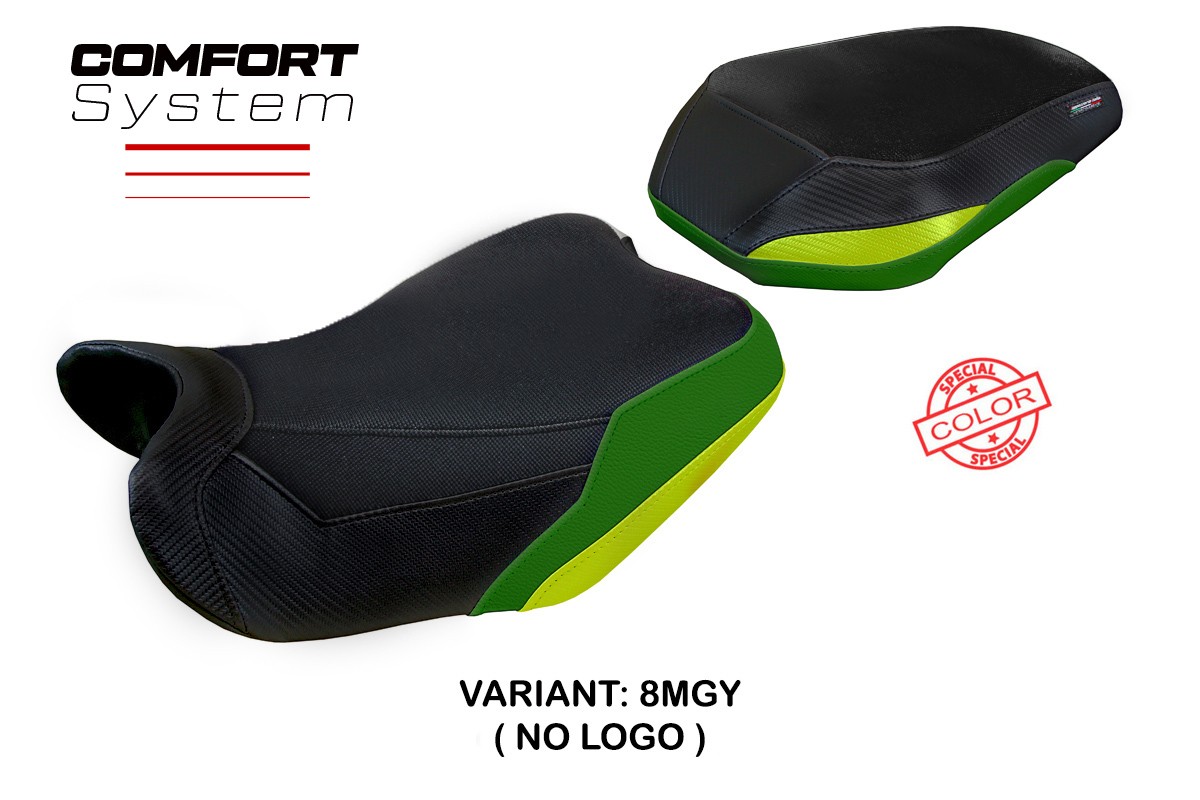 Rivestimento sella TPZ Taisha Comfort verde militare-giallo Benelli TRK702 2023-2025