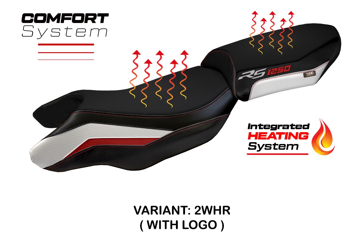 Rivestimento sella riscaldata TPZ Comfort Logo bianco-rosso BMW R1250RS 2020-2024