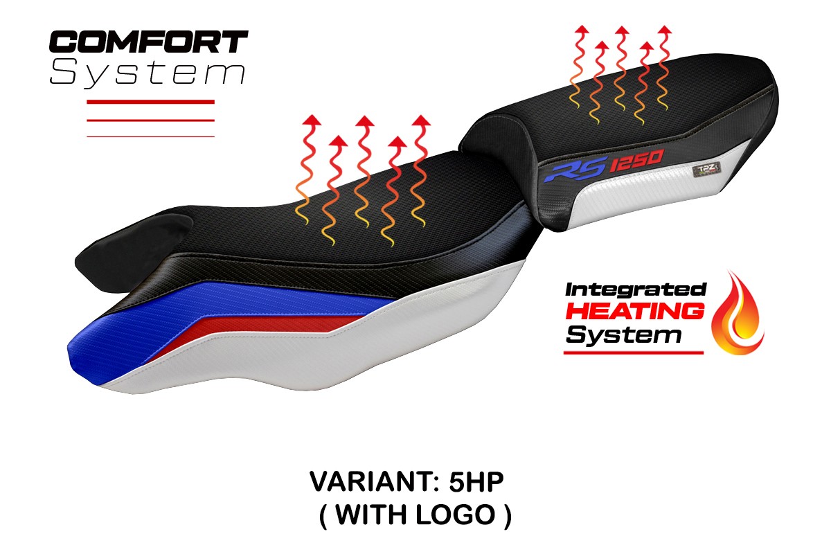 Rivestimento sella riscaldata TPZ Comfort Logo blu-bianco-rosso BMW R1250RS 2020-2024
