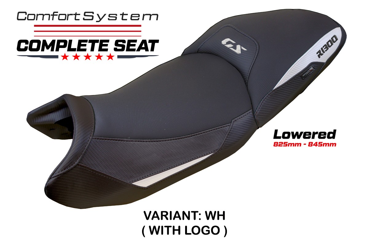 TPZ Lowered Dorfen Comfort white Complete saddle Logo BMW R1300GS 2023-2025