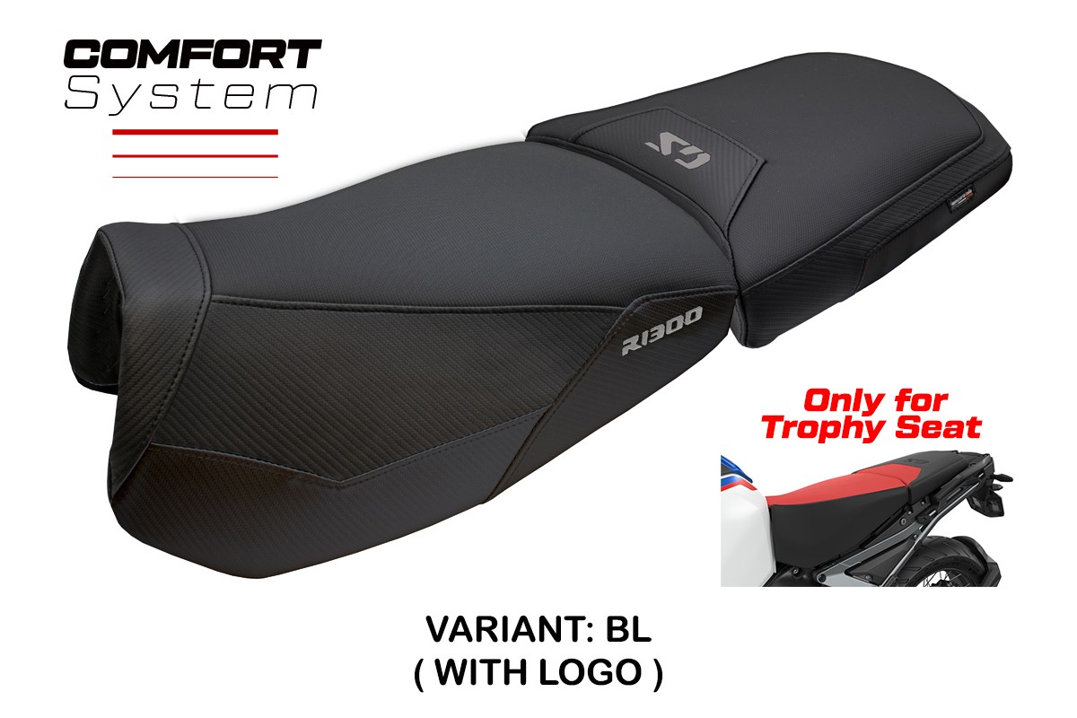 TPZ Bear Comfort black Saddle covering Logo BMW R1300GS Adventure Trophy 2024-2025