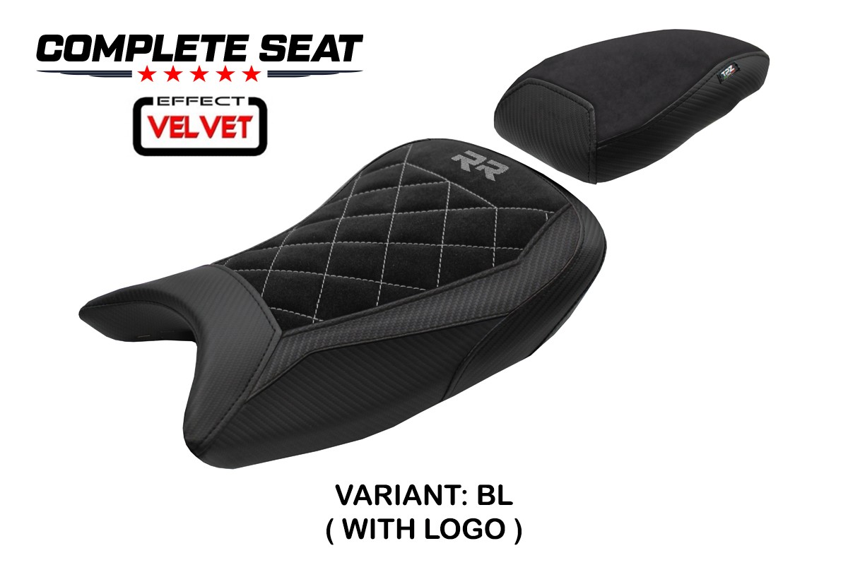 TPZ Varel Velvet black Complete saddle Logo BMW S1000RR 2019-2025