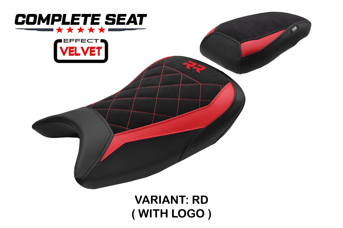 TPZ Varel Velvet red Complete saddle Logo BMW S1000RR 2019-2025
