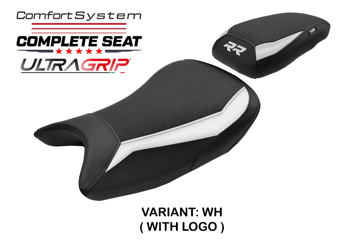 TPZ Varel Comfort white Complete saddle Logo BMW S1000RR 2019-2025