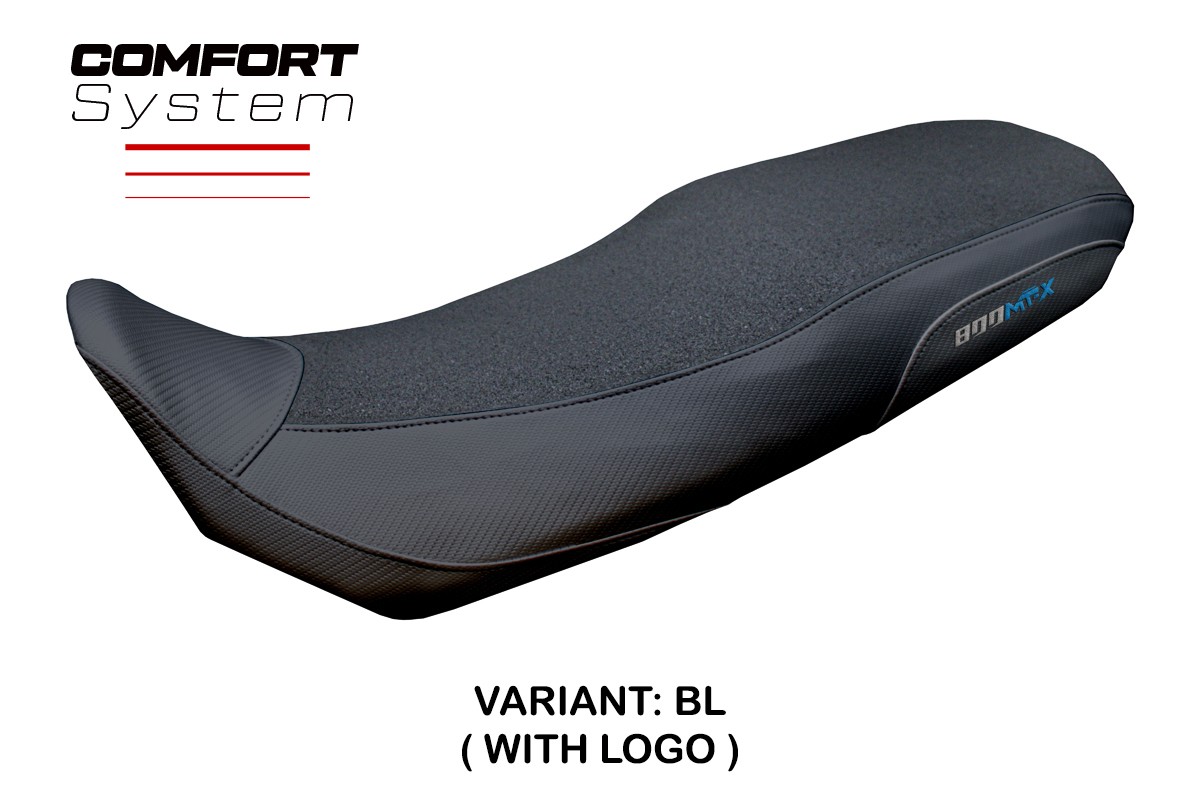 Rivestimento sella TPZ Poulx Comfort Ultragrip Logo nero CFmoto 800MT-X 2025