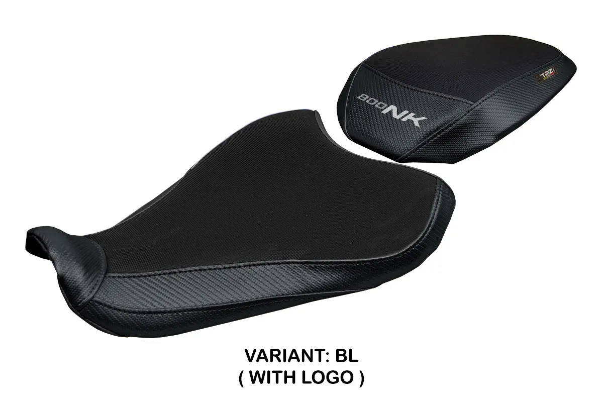 TPZ Arnas black Saddle covering Logo CFmoto 800NK 2023-2025