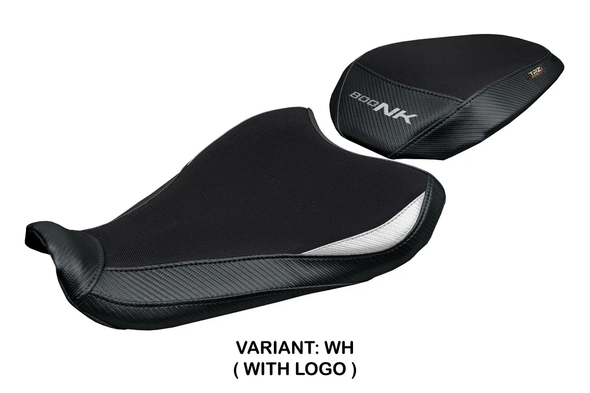 TPZ Arnas white Saddle covering Logo CFmoto 800NK 2023-2025