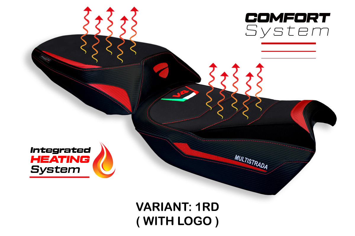 Rivestimento sella riscaldata TPZ Comfort Logo rosso Ducati Multistrada V4 2021-2025