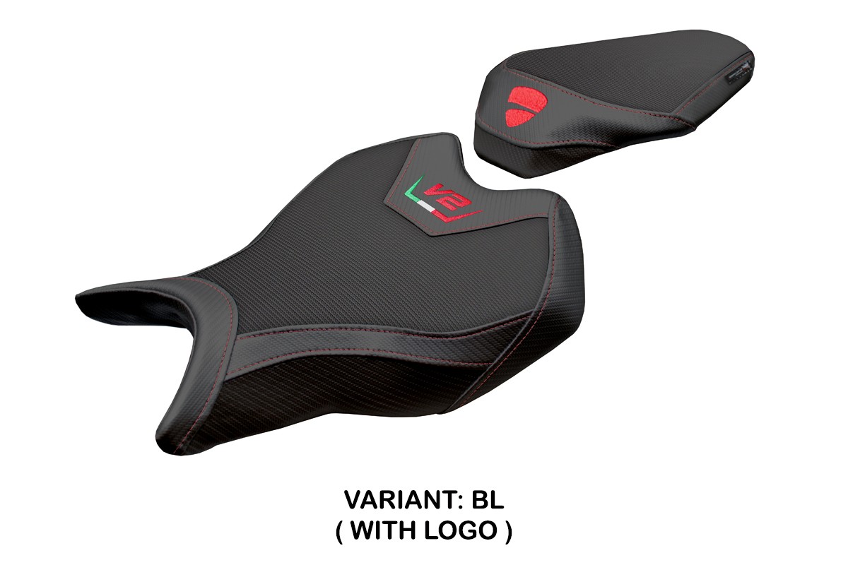TPZ Asia black Saddle covering Logo Ducati Panigale V2 2025