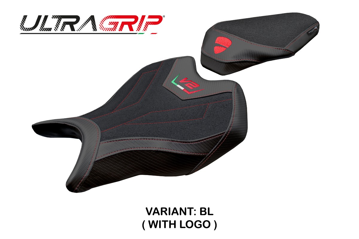 TPZ Asia Ultragrip black Saddle covering Logo Ducati Panigale V2 2025