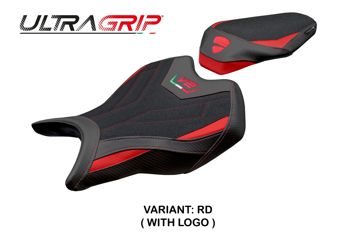 TPZ Asia Ultragrip red Saddle covering Logo Ducati Panigale V2 2025