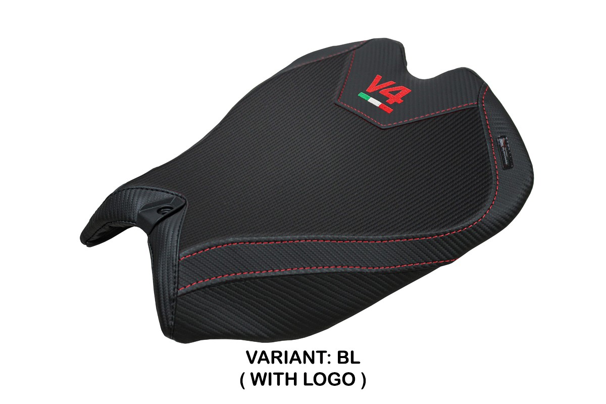 TPZ Argenta black Saddle covering Logo Ducati Panigale V4 2025