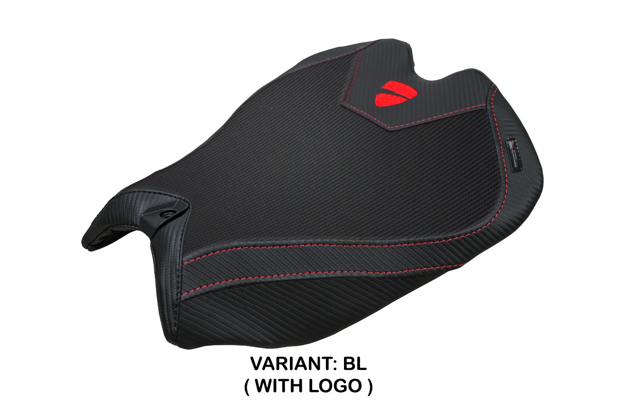 TPZ Argenta black Saddle covering Logo Ducati Panigale V4 2025