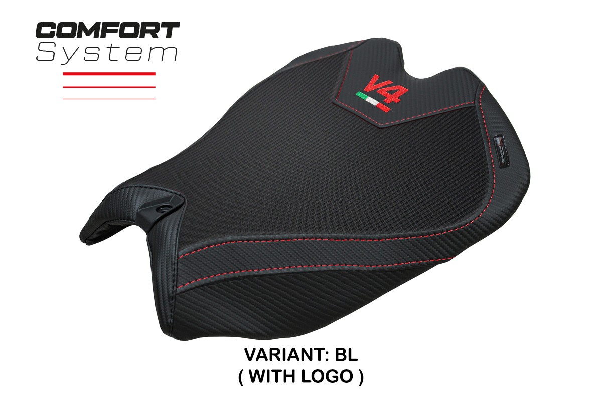 TPZ Argenta Comfort black Saddle covering Logo Ducati Panigale V4 2025