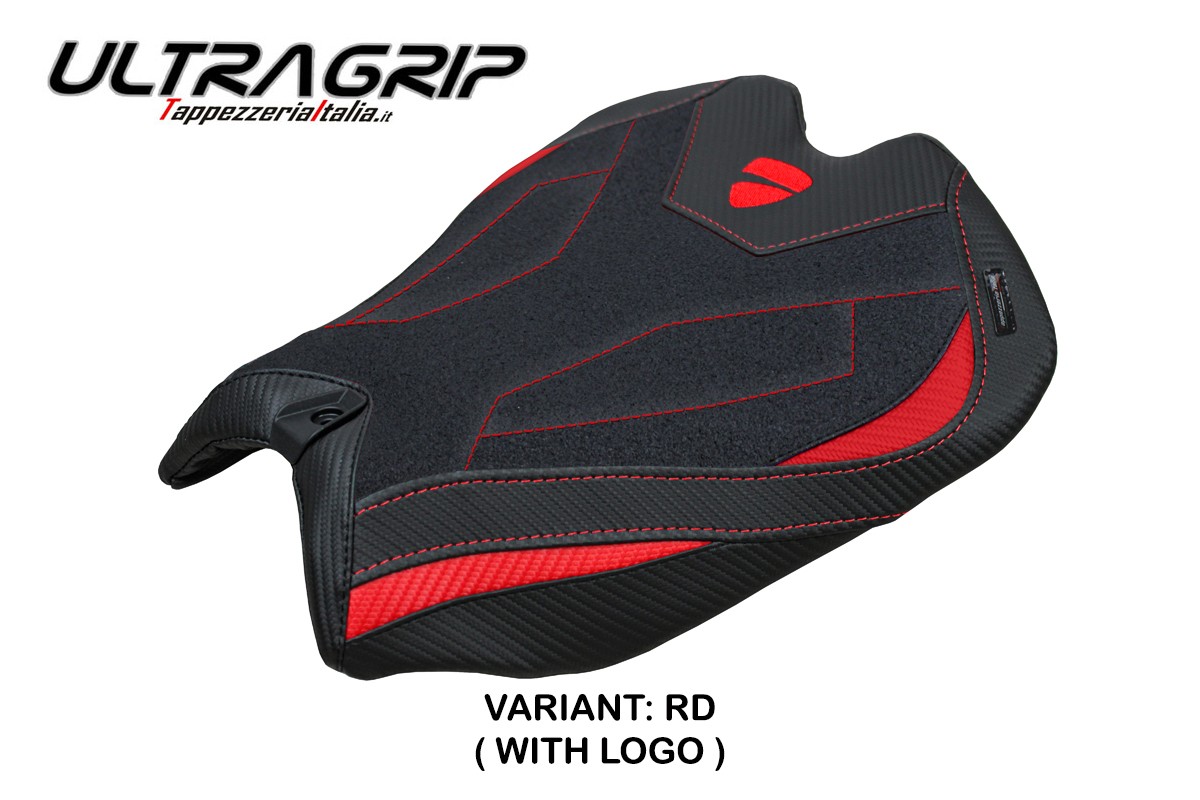 TPZ Argenta Ultragrip red Saddle covering Logo Ducati Panigale V4 2025