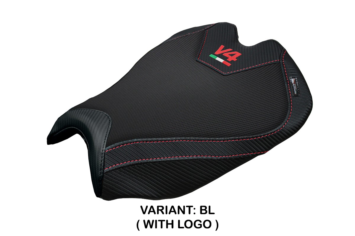 TPZ Alcara black Saddle covering Logo Ducati Streetfighter V4 2025