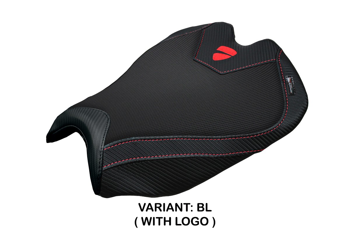 TPZ Alcara black Saddle covering Logo Ducati Streetfighter V4 2025