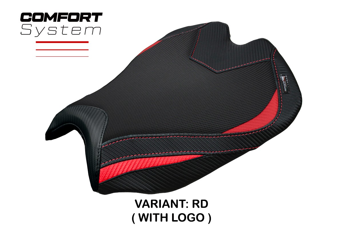 TPZ Alcara Comfort red Saddle covering Ducati Streetfighter V4 2025