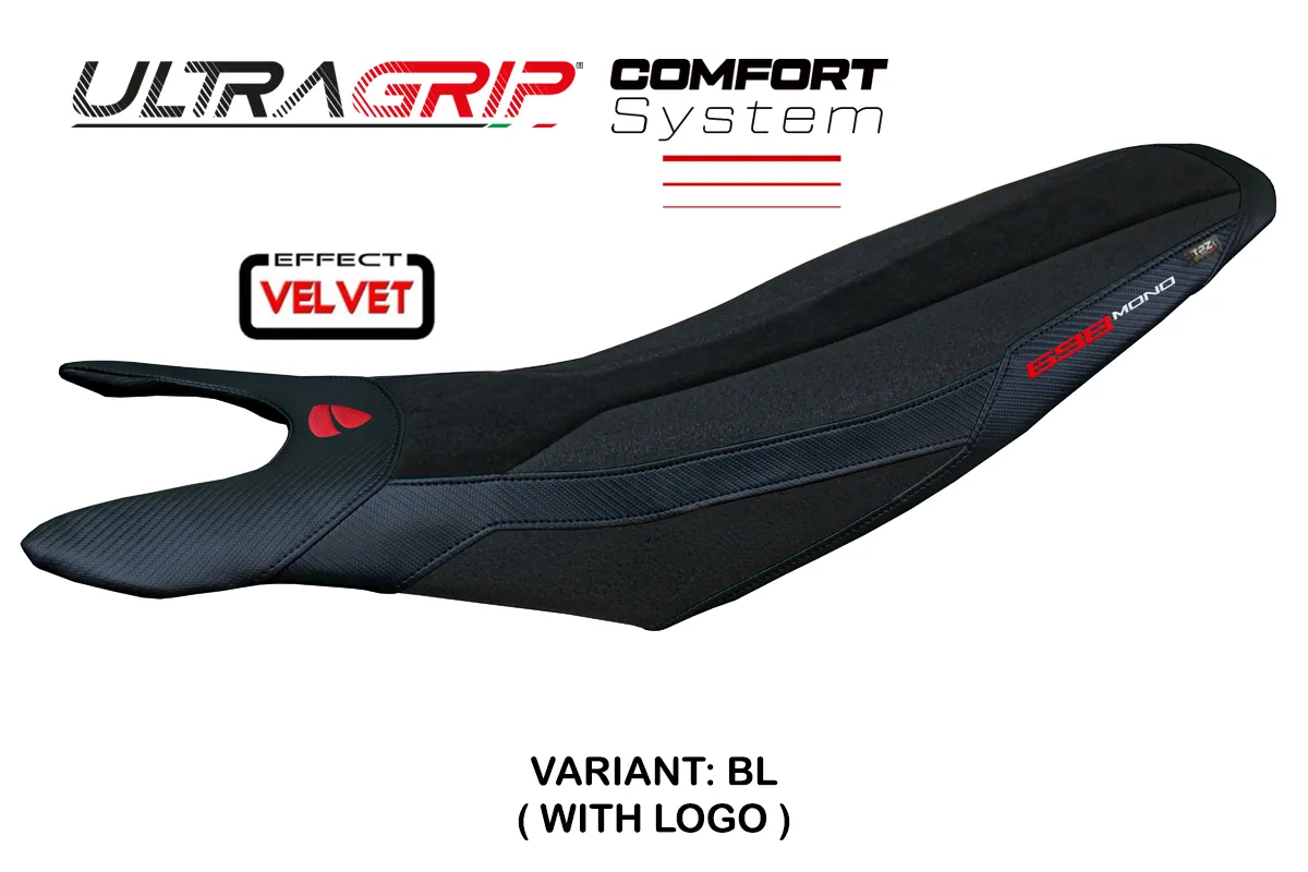 TPZ Cairoli Velvet Comfort Ultragrip black Saddle covering Logo Ducati Hypermotard 698 2024-2025