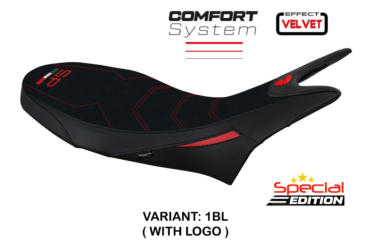 Rivestimento sella TPZ Jamazz Velvet Comfort Logo nero Ducati Hypermotard 950 2019-2025