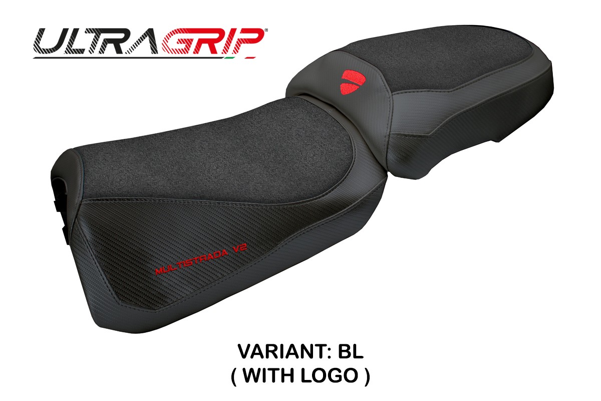 TPZ Aura Ultragrip black Saddle covering Logo Ducati Multistrada V2 2025