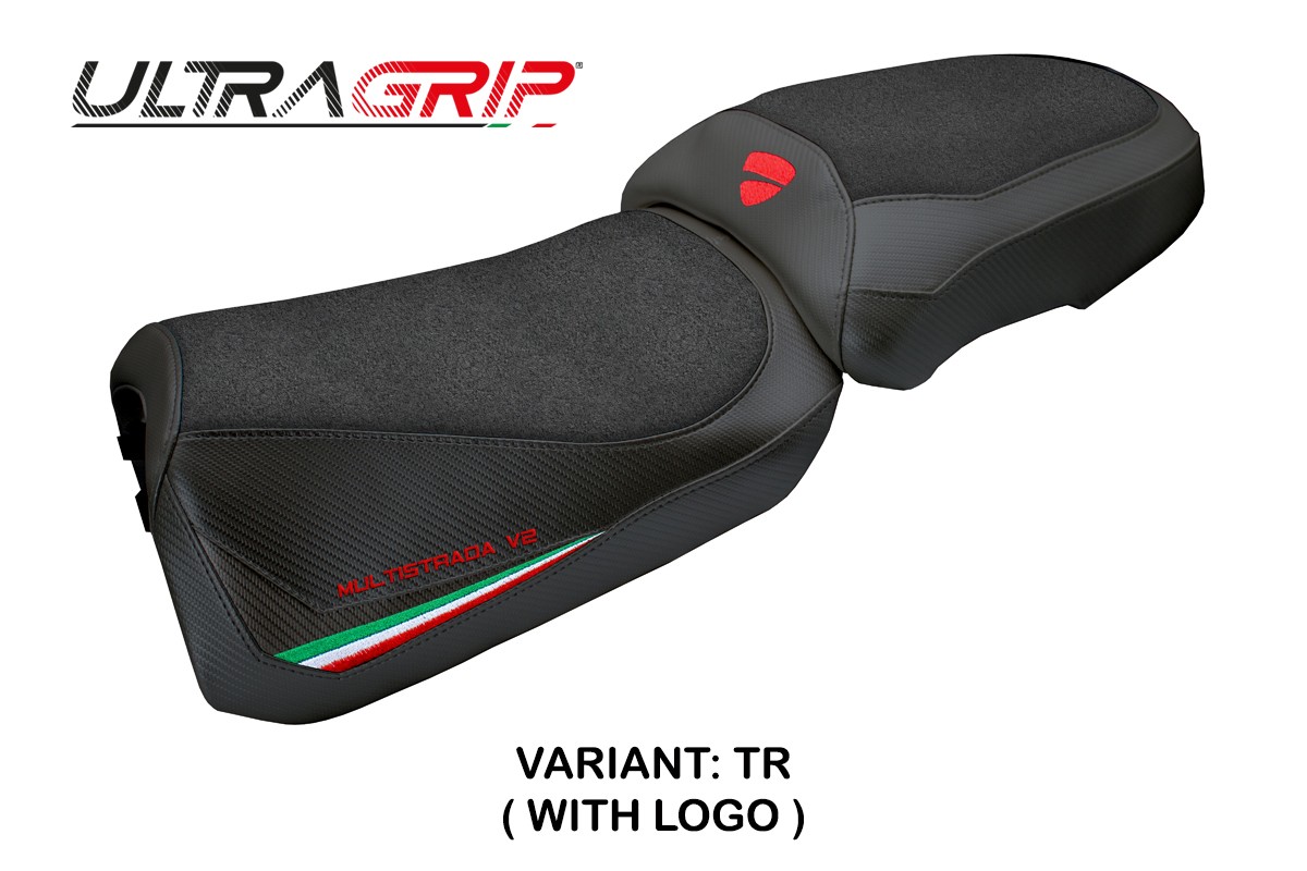 TPZ Aura Ultragrip tricolor Saddle covering Logo Ducati Multistrada V2 2025
