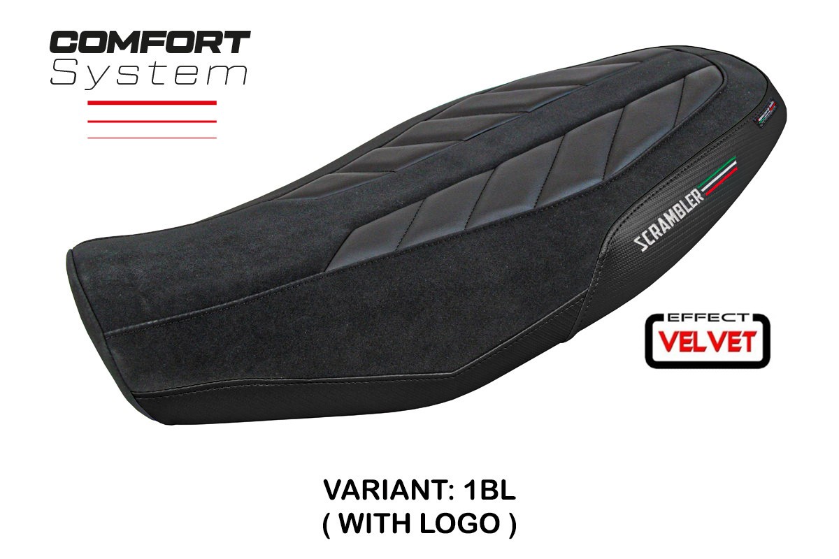 Rivestimento sella TPZ Rimini Comfort Logo nero Ducati Scrambler 800 2023-2025