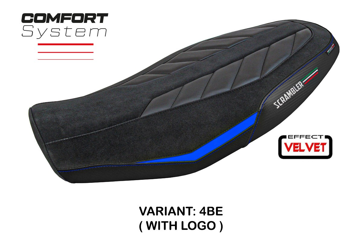 Rivestimento sella TPZ Rimini Comfort Logo blu Ducati Scrambler 800 2023-2025