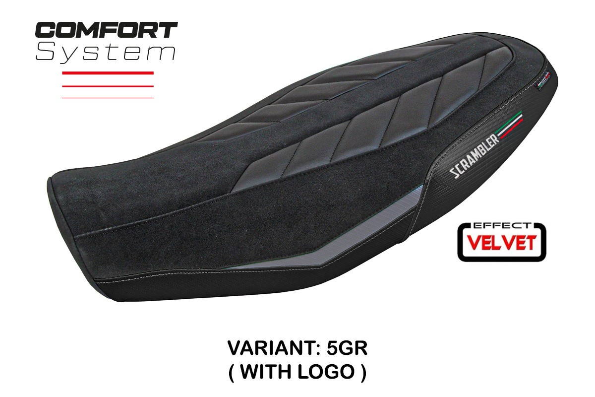Rivestimento sella TPZ Rimini Comfort Logo grigio Ducati Scrambler 800 2023-2025