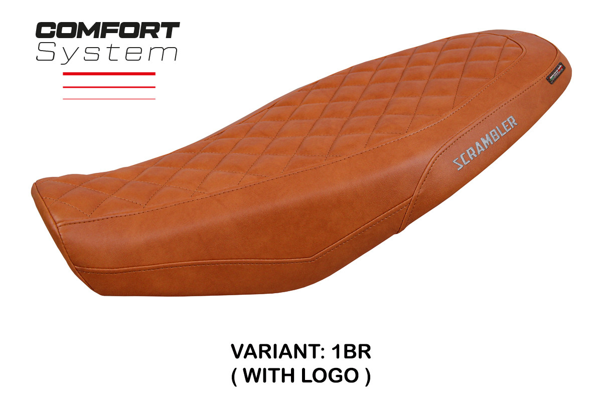 Rivestimento sella TPZ Venice Comfort Logo marrone Ducati Scrambler 800 2023-2025