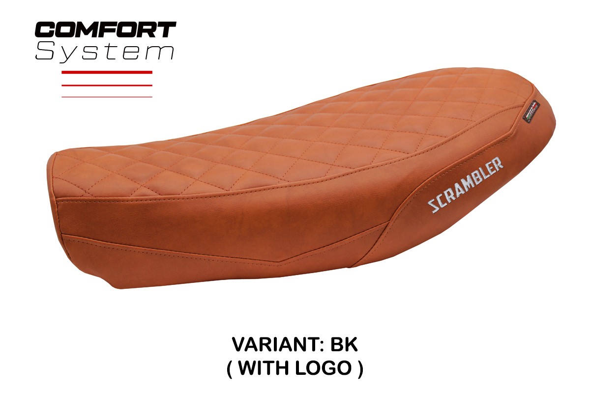 TPZ Antigua Comfort brick Saddle covering Logo Ducati Scrambler Nightshift 2021-2022