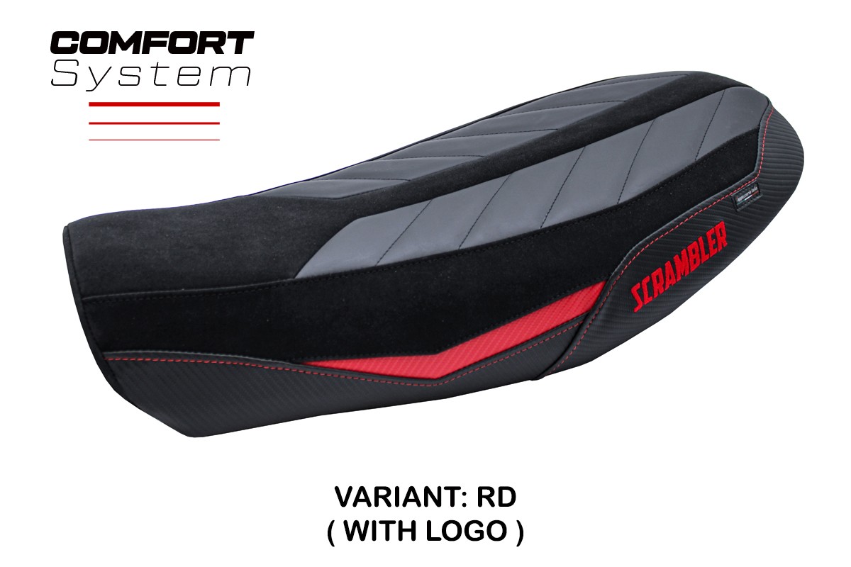 Rivestimento sella TPZ Vanguard Comfort Logo rosso Ducati Scrambler Nightshift 2021-2022
