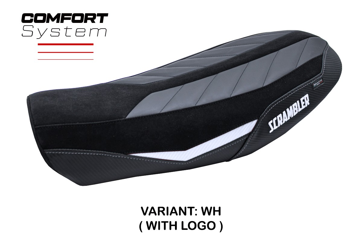 Rivestimento sella TPZ Vanguard Comfort Logo bianco Ducati Scrambler Nightshift 2021-2022