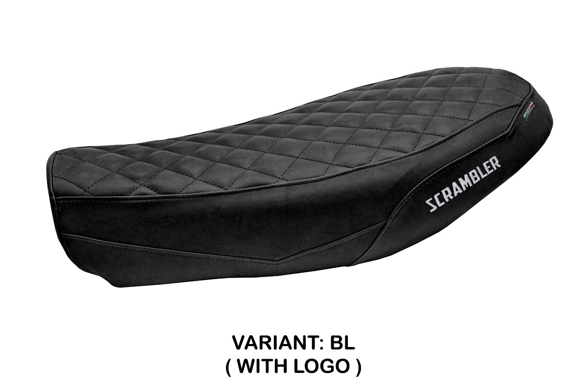 TPZ Antigua black Saddle covering Logo Ducati Scrambler Urban Motard 2022-2024