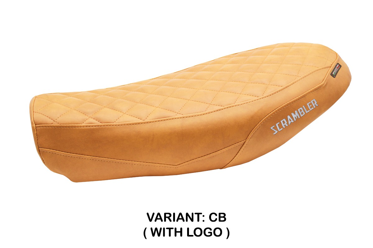 TPZ Antigua camel Saddle covering Logo Ducati Scrambler Urban Motard 2022-2024