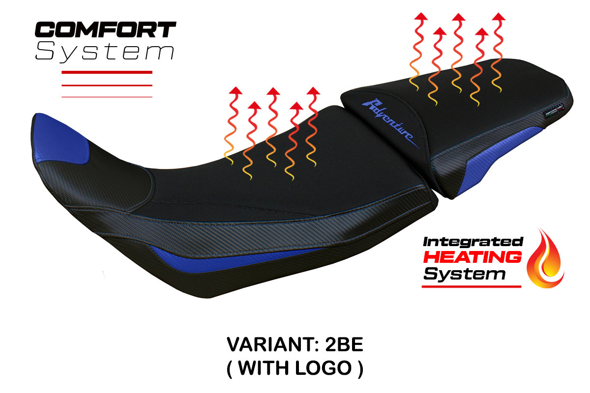 Rivestimento sella riscaldata TPZ Comfort Logo blu Honda Africa Twin 1100 Adventure Sport 2020-2025