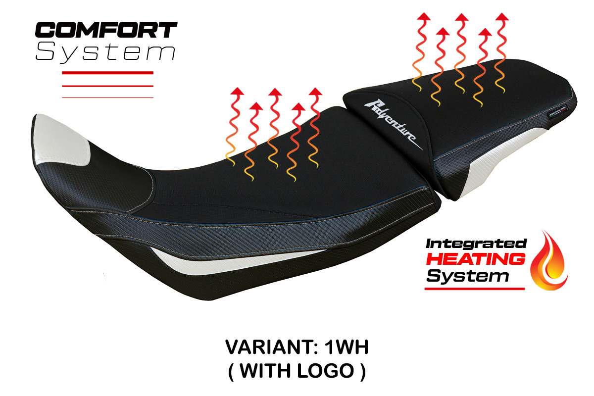 Rivestimento sella riscaldata TPZ Comfort Logo bianco Honda Africa Twin 1100 2020-2025