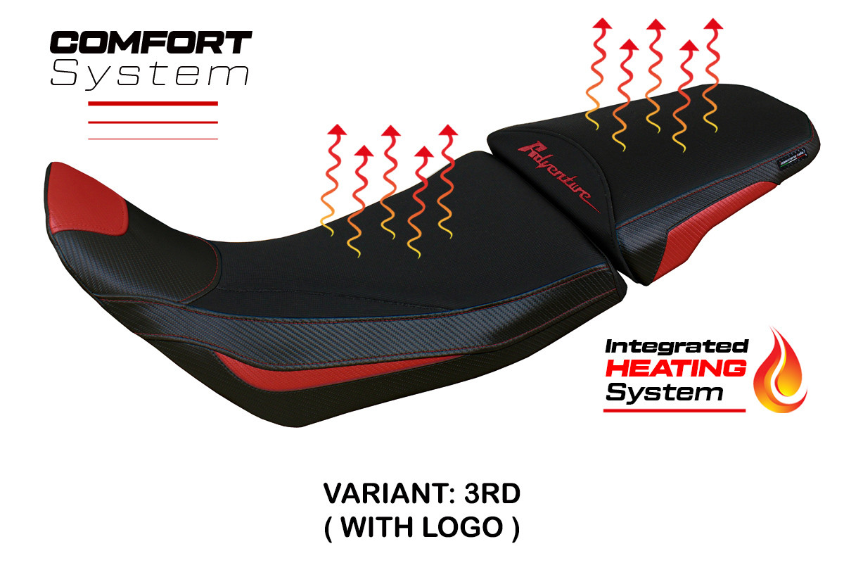 Rivestimento sella riscaldata TPZ Comfort Logo rosso Honda Africa Twin 1100 2020-2025
