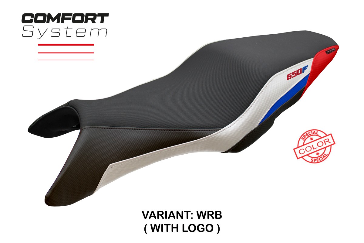 Rivestimento sella TPZ Oita Comfort Logo bianco-rosso-blu Honda CB 650 F 2014-2018