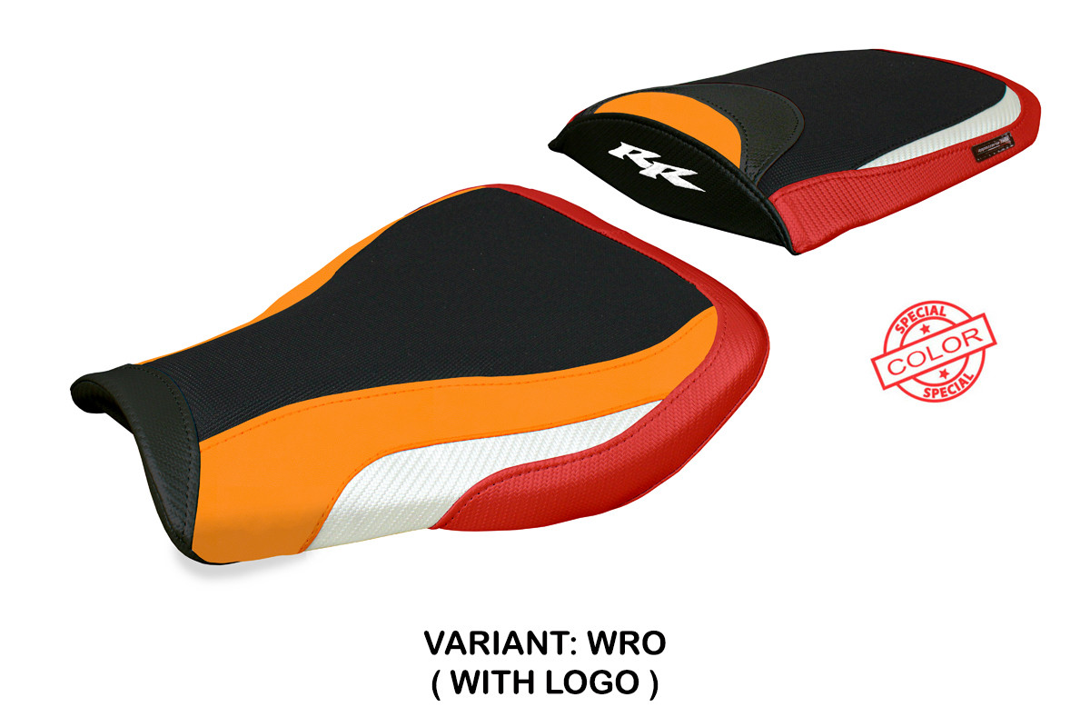 Rivestimento sella TPZ Huelva Logo bianco-rosso-arancio Honda CBR600RR 2007-2025