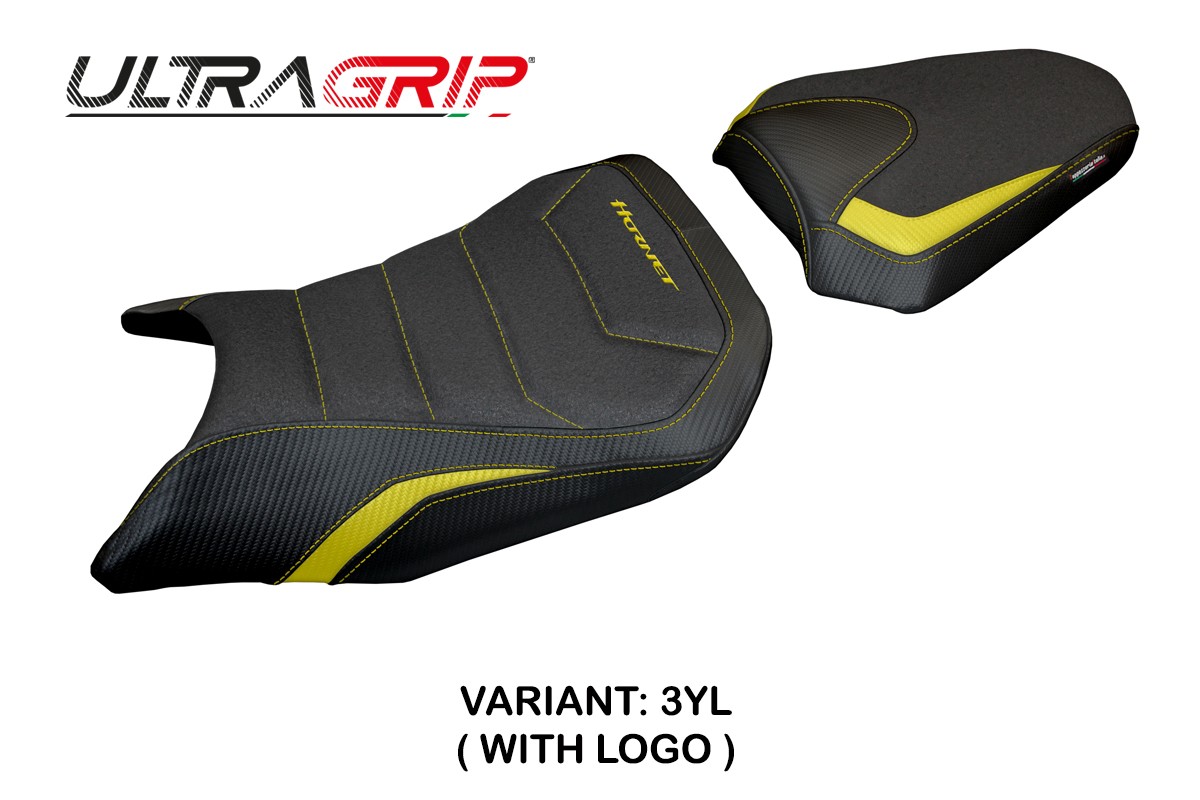 Rivestimento sella TPZ Toyama Ultragrip Logo giallo Honda CB750 Hornet 2023-2025