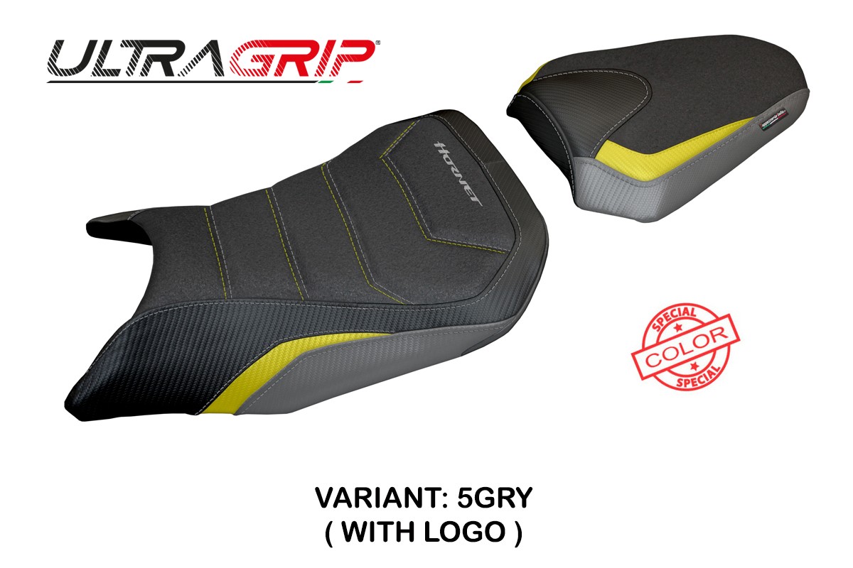 Rivestimento sella TPZ Toyama Ultragrip Logo Special grigio-giallo Honda CB750 Hornet 2023-2025