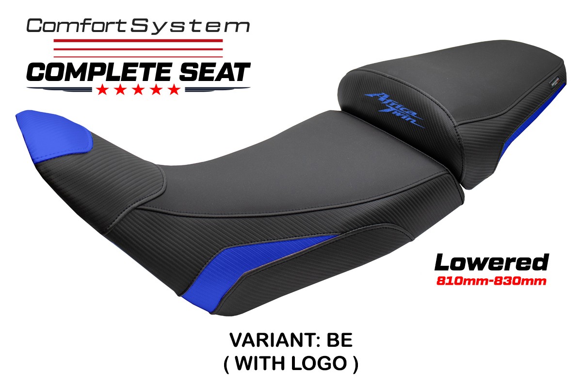 TPZ Lowered Asmara Comfort blue Complete saddle Logo Honda Africa Twin 1100 2020-2025