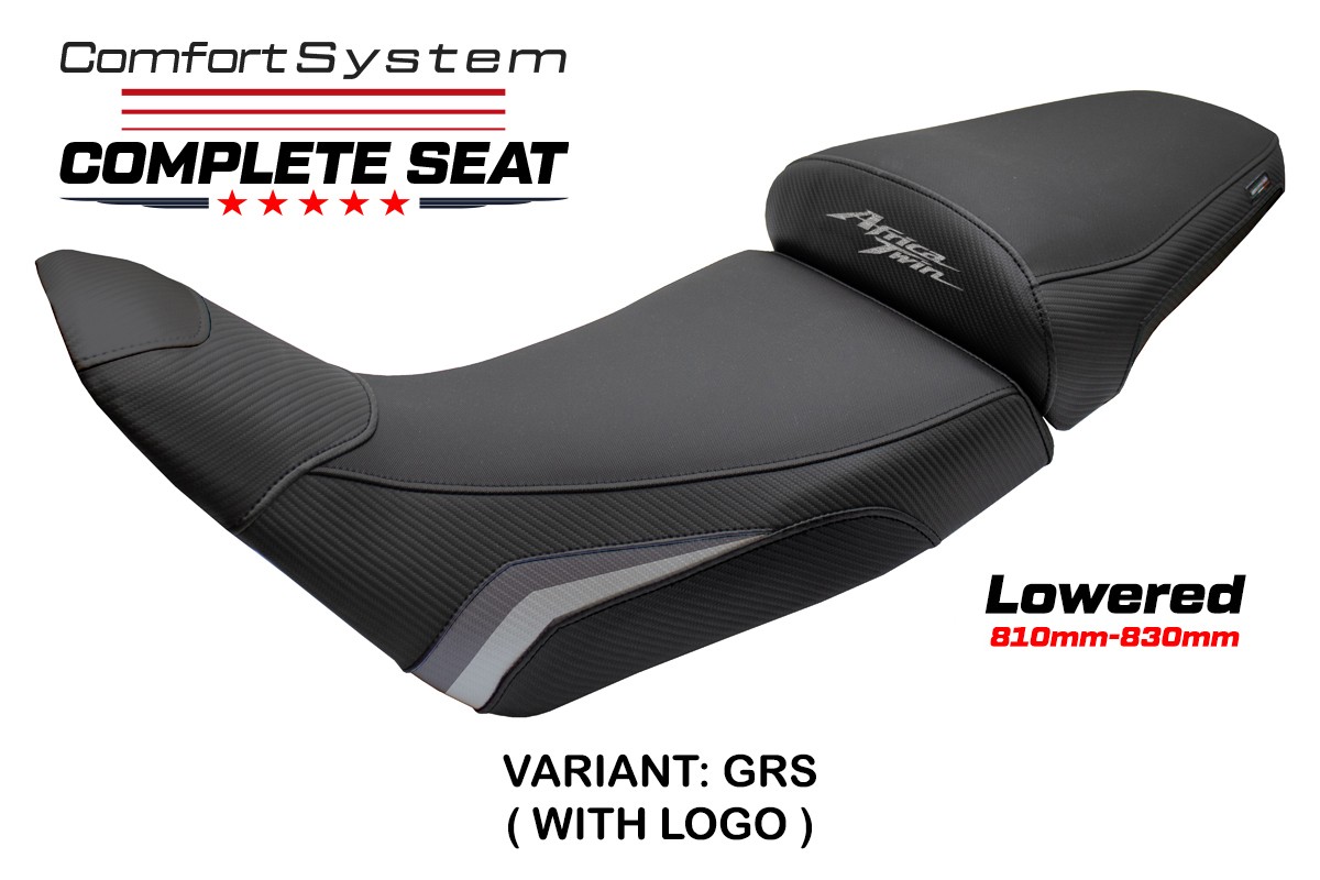 TPZ Lowered Asmara Comfort grey-Silver Complete saddle Logo Honda Africa Twin 1100 2020-2025